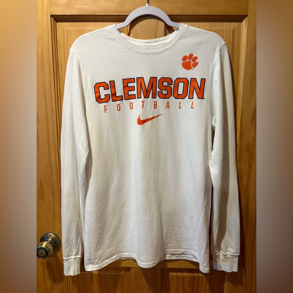 Nike Men's White Clemson Tigers Football Practice Legend Performance T-Shirt M